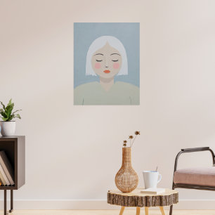 Poster Contemplação - Retrato Minimalista