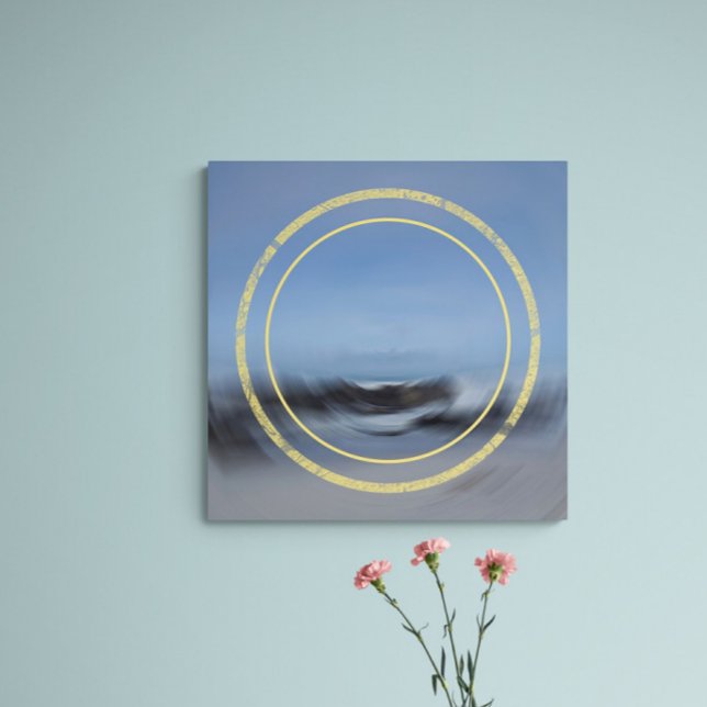 Pôster Contemporâneo de escape de Abstrato de fluxo de ág (Art print on a wall.)