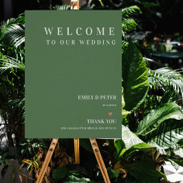 Poster Contemporâneo Sage Green Bem-Vindo Ao Nosso Casame