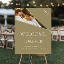 Contemporary Photo Wedding Welcome Sign