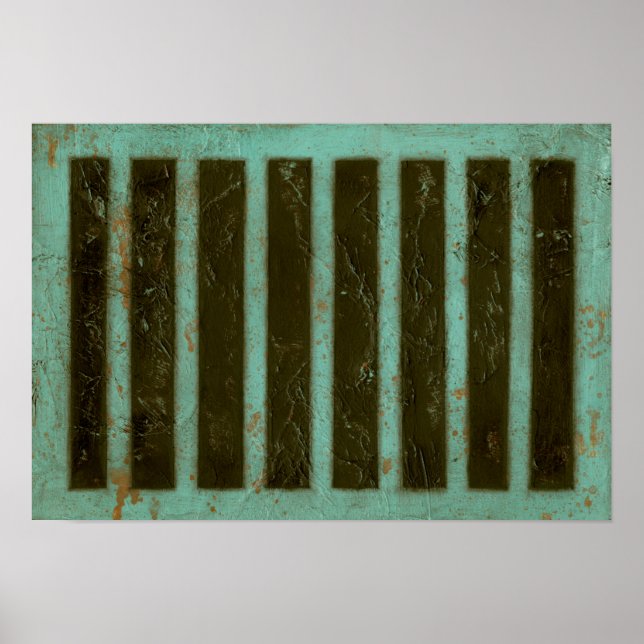 Pôster Contemporary Turquoise Air Grate (Frente)
