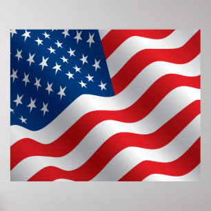 Pôster CONTEXTO COMPACTO da FOTO - bandeira dos Estados