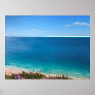 Poster Contexto do paraíso tropical para chamadas de ví