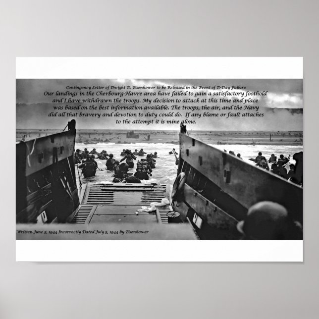 Poster Contingência - Letra Dwight D. Eisenhower (Frente)