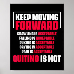 Poster Continuar A Desistir Não É Bom Positivo