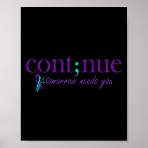 Poster Continuar Amanhã Precisa De Suicídio Por Saúde Men