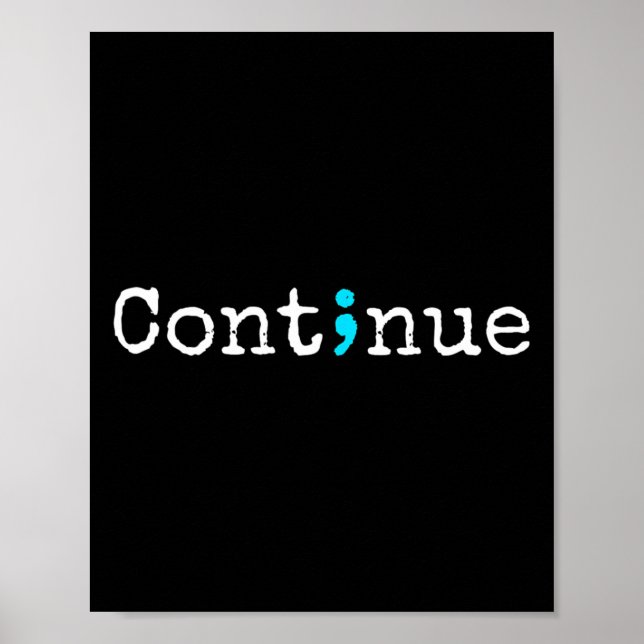 Poster Continuar - Consciência da Saúde Mental (Frente)