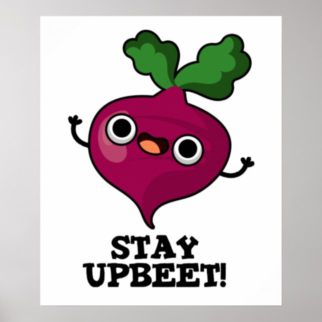Poster Continue Engraçado, Veggie Beet Pun (Frente)