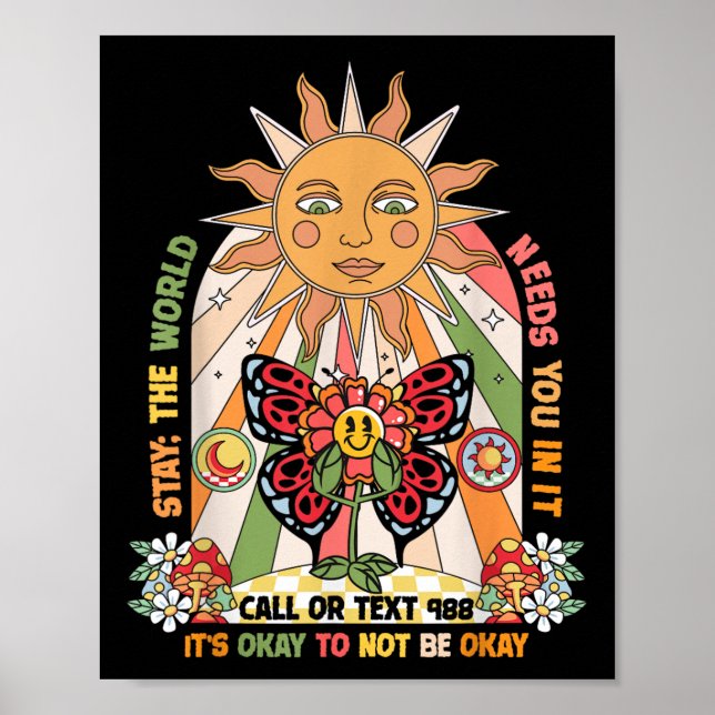 Poster Continue no mundo precisa que você chame de 988 de (Frente)