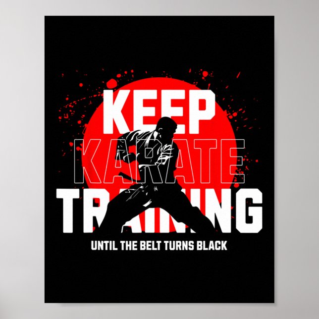 Poster Continue Treinando Até Que O Cinturão Torne Black  (Frente)