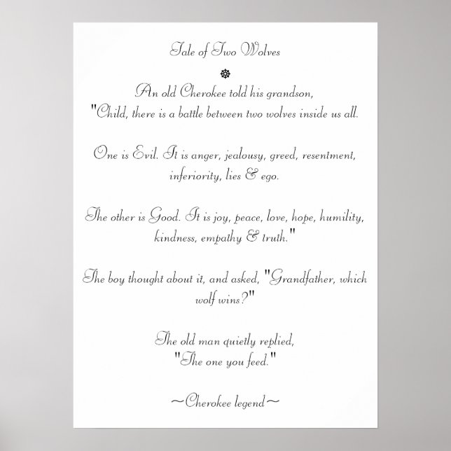 Pôster Conto de Dois Lobos (Frente)