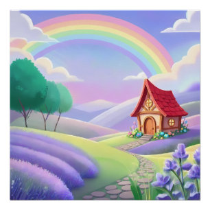 Pôster Conto de Fadas Sob o Arco-íris