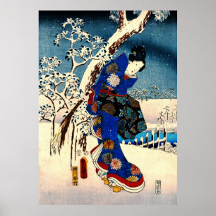 Poster Conto de Genji 1853 à esquerda