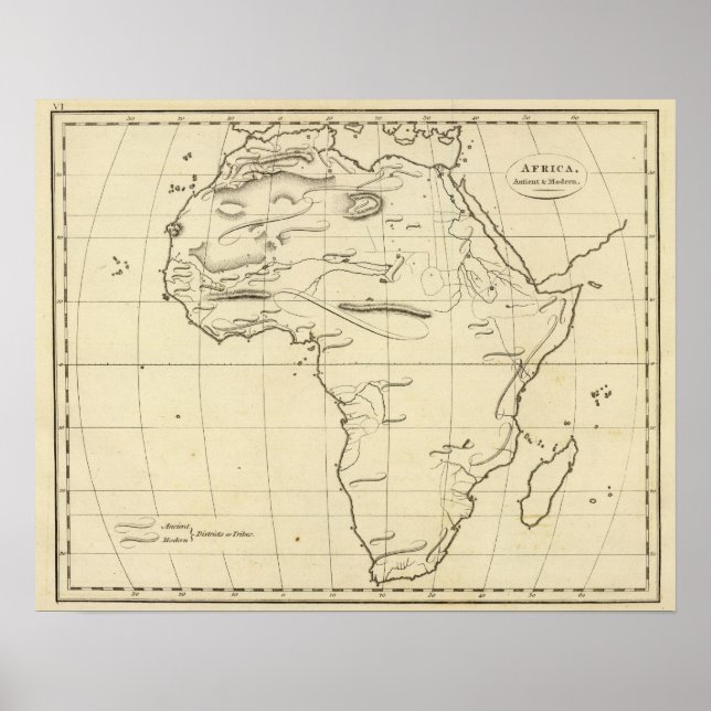 Poster Contorno da África (Frente)