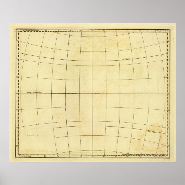 Pôster Contorno da África (Frente)