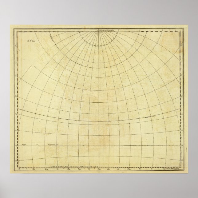 Pôster Contorno da Ásia (Frente)