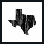Poster Contorno do Estado do Texas em apuros<br><div class="desc">Contorno do Estado do Texas em apuros</div>