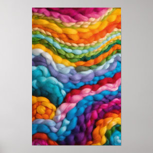 Poster Contornos vibrantes de fibra