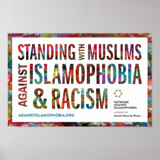 Poster Contra a islamofobia e o racismo
