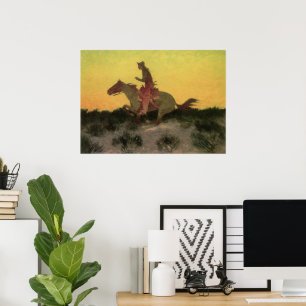 Poster Contra o Pôr do Sol de Remington, Velhos Caubóis