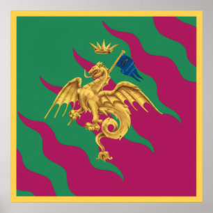Poster Contrada do Dragão (Dragão) Palio di Siena