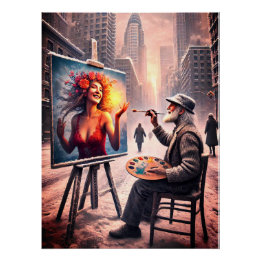 Pôster Contraste dos mundos - A visão do pintor