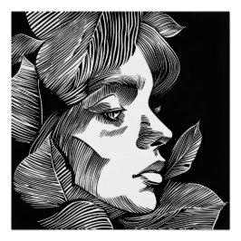 Pôster Contraste en noir et blanc