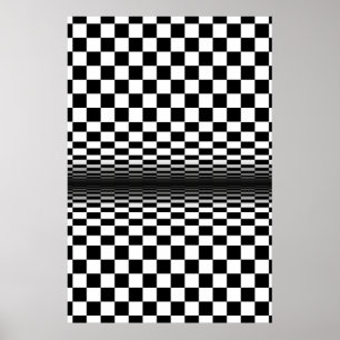 Poster contraste preto-branco de arte