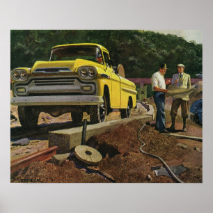 Pôster Contratante de construção do arquiteto do negóc