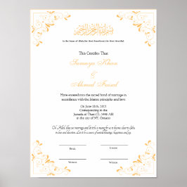 Poster Contrato de Elegante nikah