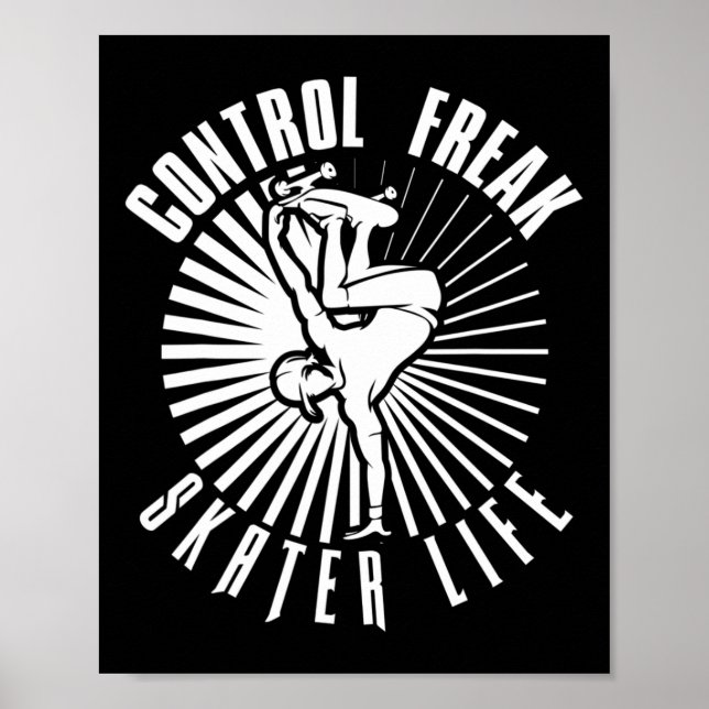 Poster Control Freak Skater Life Skateboarding  (Frente)