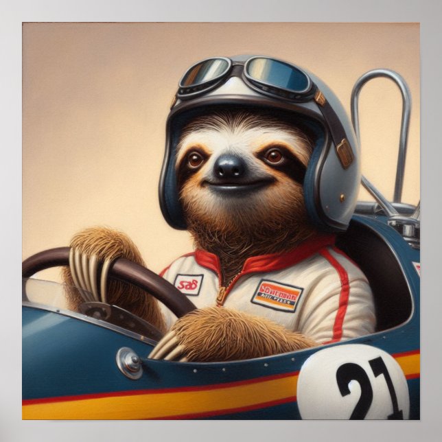 Poster Controlador de Racecar de Largura (Frente)