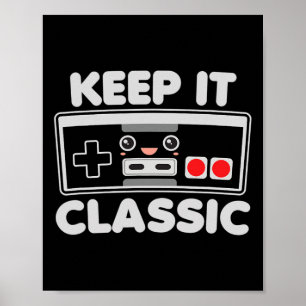 Poster Controlador de Video Game Keep It Clic Humor Anos 