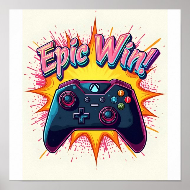 Poster Controlador Epic Win Game (Frente)