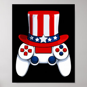 Poster Controladora American Hat 4 De Julho Usa