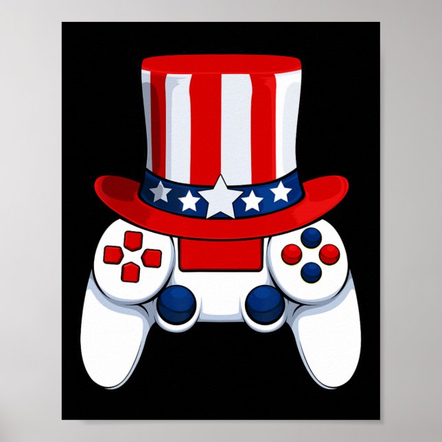 Poster Controladora American Hat 4 De Julho Usa (Frente)