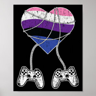 Poster Controladora de vídeo - Lg de jogos com orgulho de