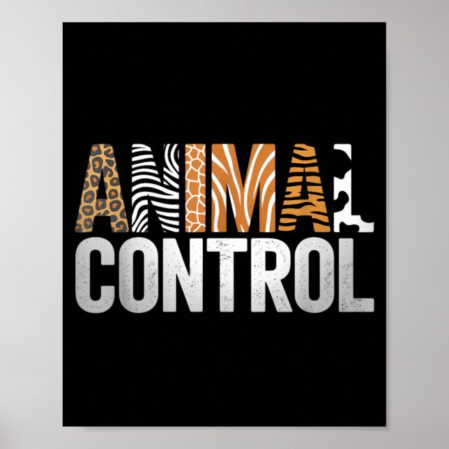 Poster Controle de Animais Engraçado Zoológico Correspond (Frente)