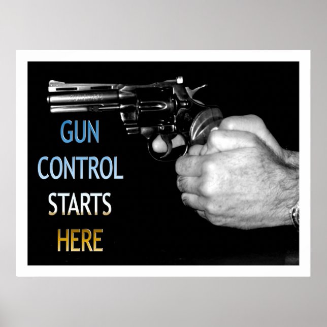 Pôster Controle de Armas Começa Aqui (Frente)
