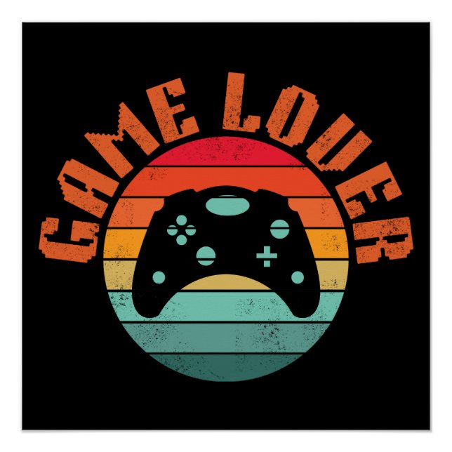 PÔSTER CONTROLE DE JOGOS AMANTE DE JOGOS (Frente)