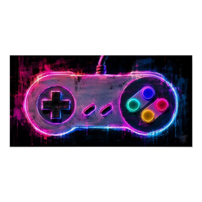 Pôster Controle de Jogos Antigos (Frente)