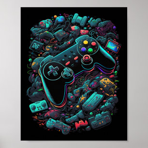 Poster Controle de Video Game Gamer 13