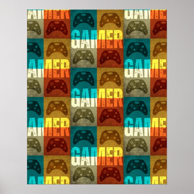 POSTER CONTROLE DE VÍDEO GAME RETRÔ GAMER   (Frente)