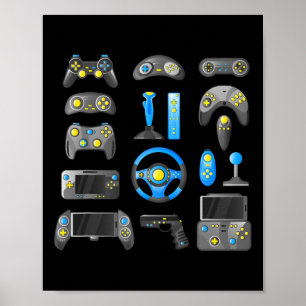 Poster Controle do Jogo Todas as Coisas Vídeo Game 1
