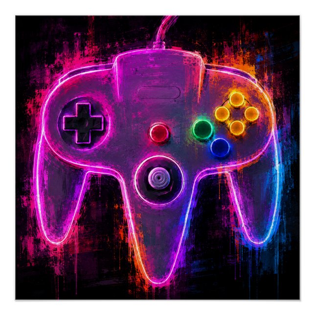 Pôster Controle Nintendo N64 (Frente)