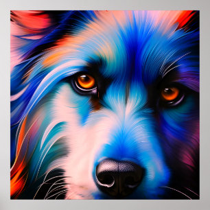 POSTER CONTROLE O CACHORRO AZUL NO TERRIER VERMELHO