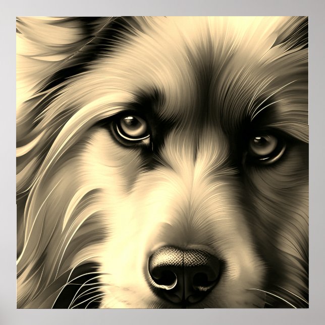 POSTER CONTROLE O TERRIER DOG SEPIA (Frente)