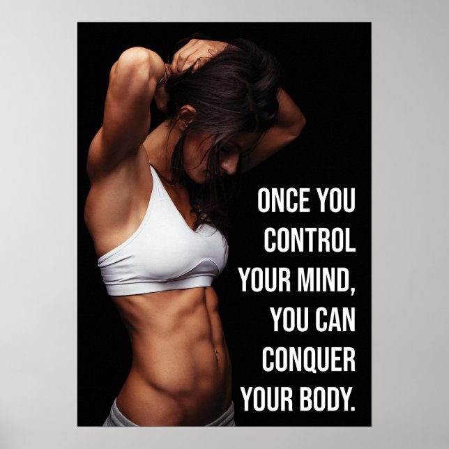 Poster Controle sua mente, Conquiste seu corpo (Frente)
