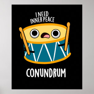 Poster Conundrum Engraçado Drummer Drum Pun Dardo BG