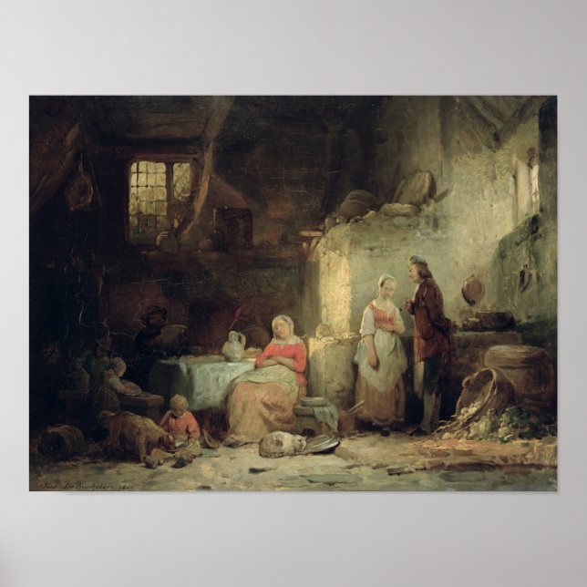 Pôster Conversa após a Refeição, 1840 (Frente)